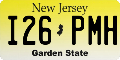 NJ license plate I26PMH