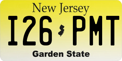 NJ license plate I26PMT