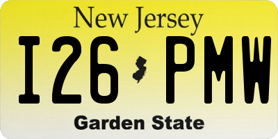 NJ license plate I26PMW