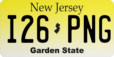 NJ license plate I26PNG