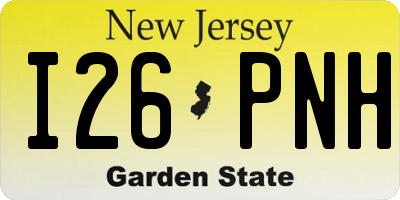 NJ license plate I26PNH