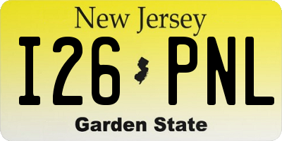 NJ license plate I26PNL