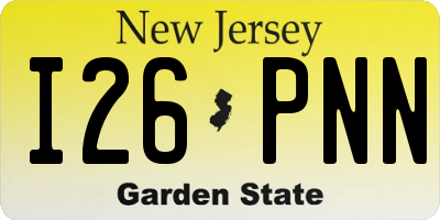 NJ license plate I26PNN