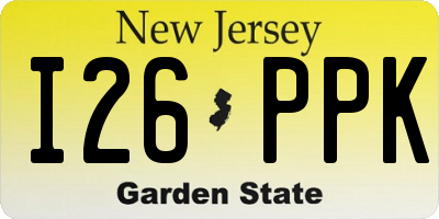 NJ license plate I26PPK