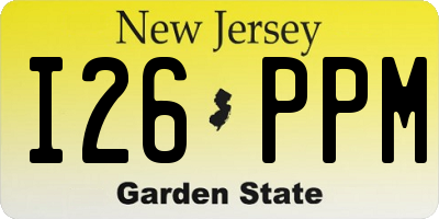 NJ license plate I26PPM
