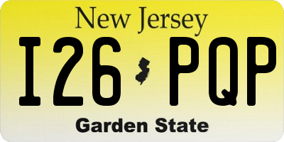 NJ license plate I26PQP