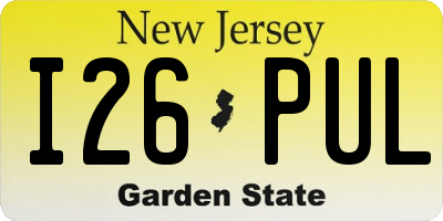 NJ license plate I26PUL
