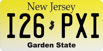 NJ license plate I26PXI