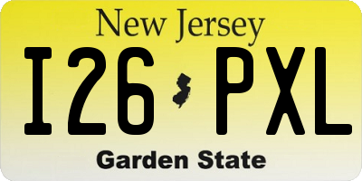 NJ license plate I26PXL