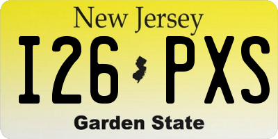 NJ license plate I26PXS