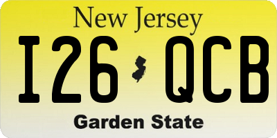 NJ license plate I26QCB