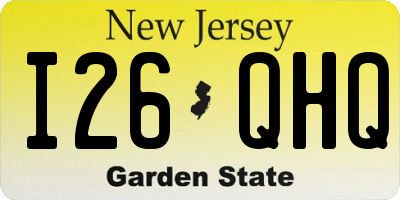 NJ license plate I26QHQ