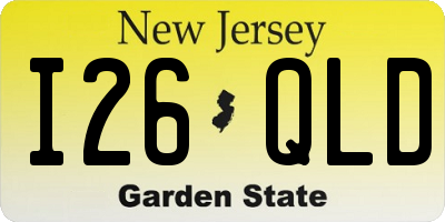 NJ license plate I26QLD