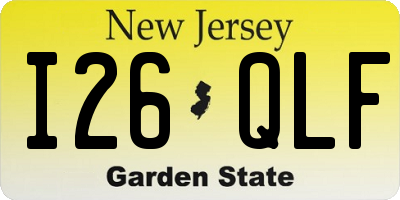 NJ license plate I26QLF