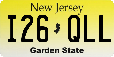 NJ license plate I26QLL