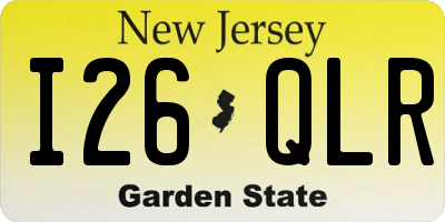 NJ license plate I26QLR