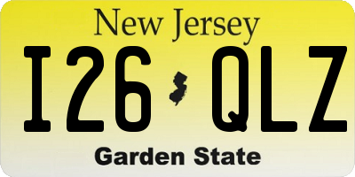 NJ license plate I26QLZ
