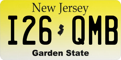 NJ license plate I26QMB