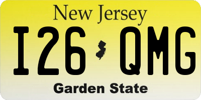 NJ license plate I26QMG