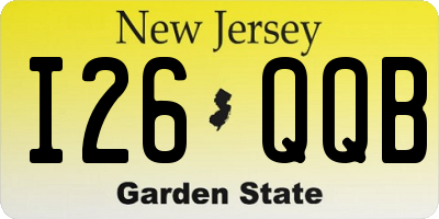 NJ license plate I26QQB