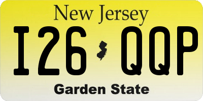 NJ license plate I26QQP