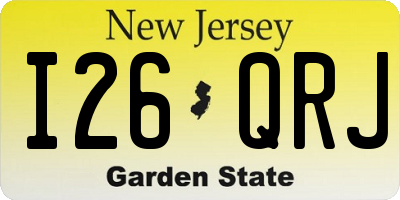 NJ license plate I26QRJ