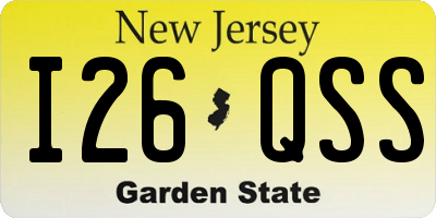 NJ license plate I26QSS