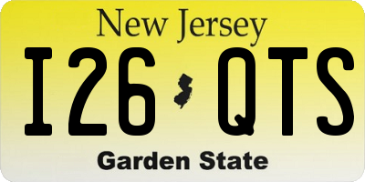 NJ license plate I26QTS