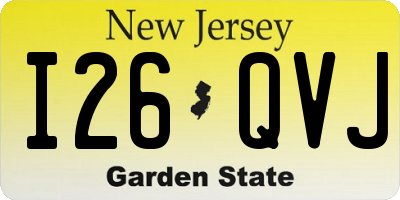 NJ license plate I26QVJ
