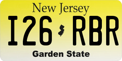 NJ license plate I26RBR