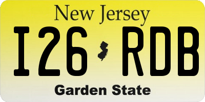 NJ license plate I26RDB