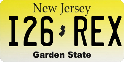 NJ license plate I26REX