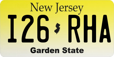 NJ license plate I26RHA