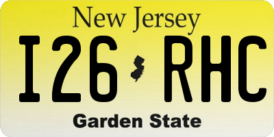 NJ license plate I26RHC