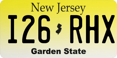 NJ license plate I26RHX