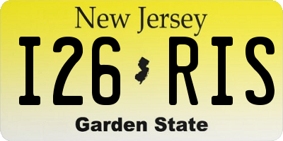 NJ license plate I26RIS