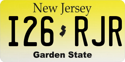 NJ license plate I26RJR