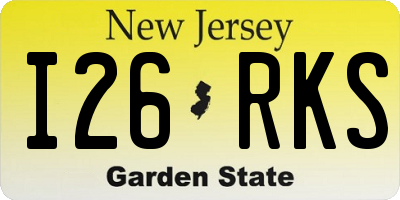 NJ license plate I26RKS