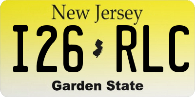 NJ license plate I26RLC