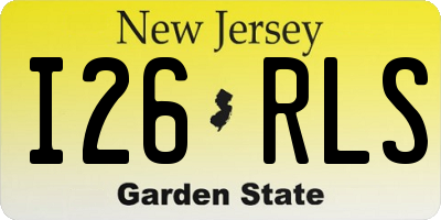 NJ license plate I26RLS
