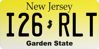 NJ license plate I26RLT