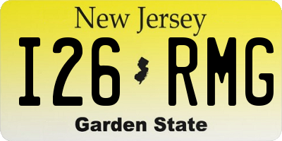 NJ license plate I26RMG