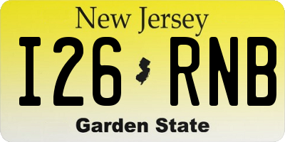 NJ license plate I26RNB