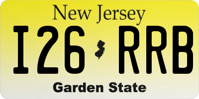 NJ license plate I26RRB