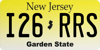 NJ license plate I26RRS