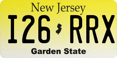 NJ license plate I26RRX