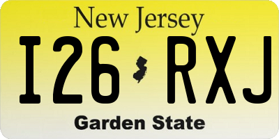 NJ license plate I26RXJ
