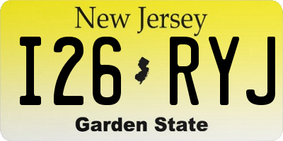 NJ license plate I26RYJ