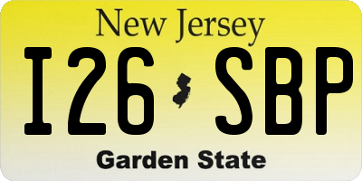 NJ license plate I26SBP