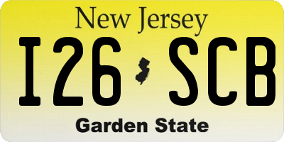 NJ license plate I26SCB